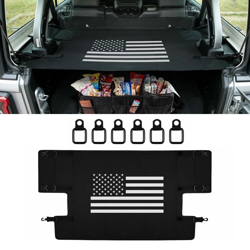 Rear Trunk Cargo Shade Cover For Jeep Wrangler JKU 2007-2018 4-Door