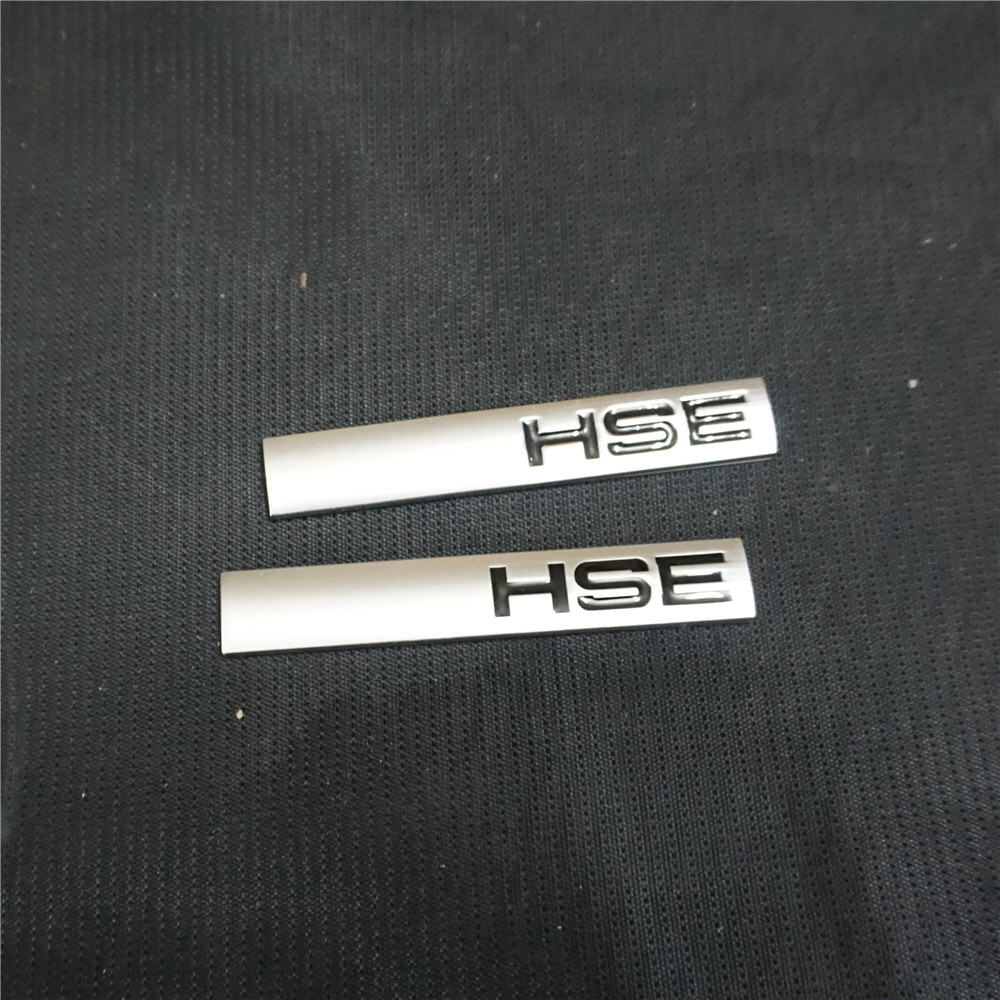 2PCS Matte Silver HSE Metal Emblem Badge Sticker Decal Edition Car Luxury SUV 3D