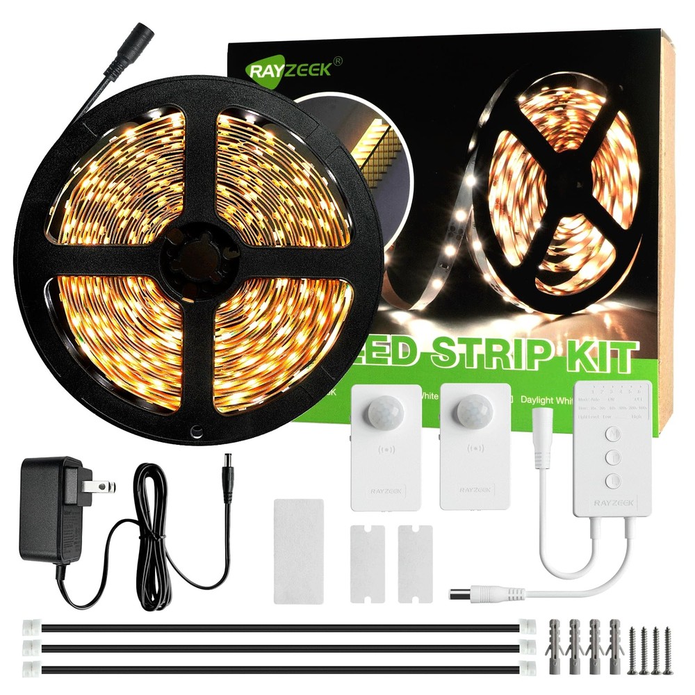 Wireless Motion Activated 19.7FT LED Strip Lights with Power Supply
