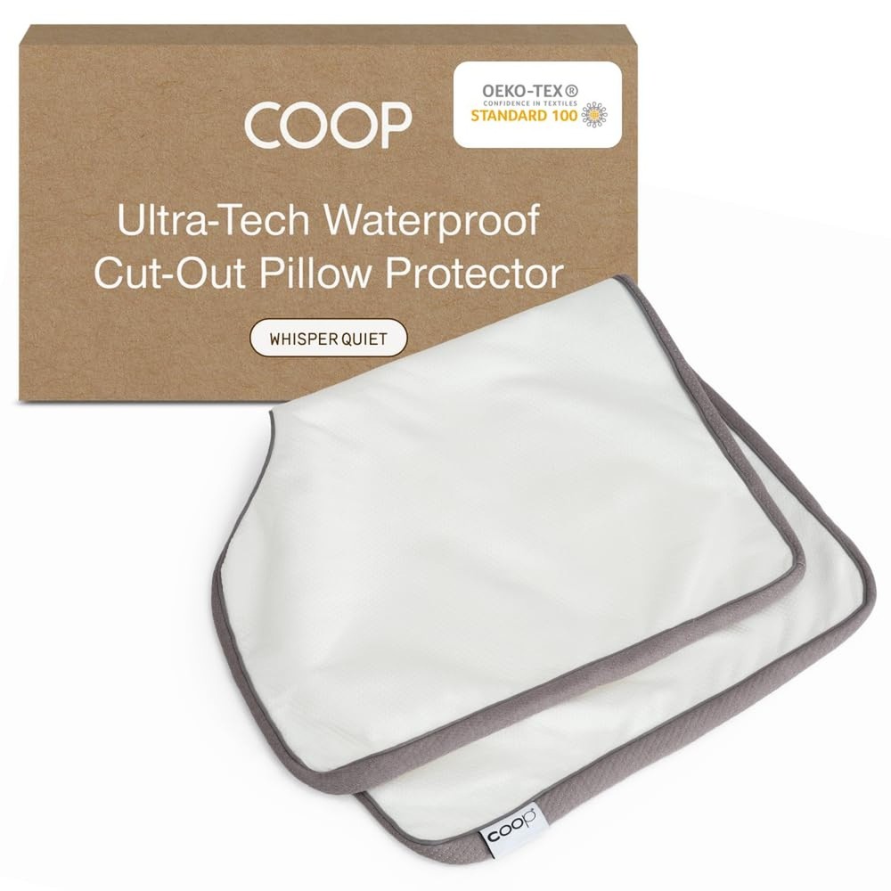 Coop Home Goods Ultra-Tech Waterproof Cut-Out Pillow Protector – Zippered