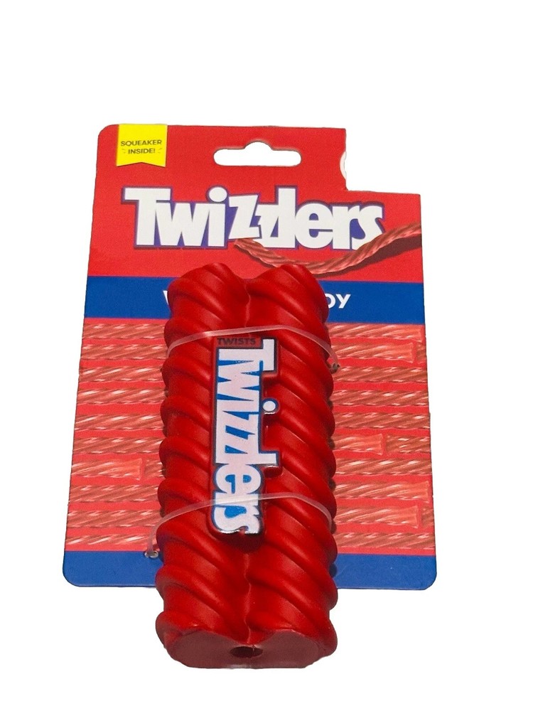 Twizzkers Squeaky Vinyl Dog Toy 4 Inch with Built-in Squeaker  