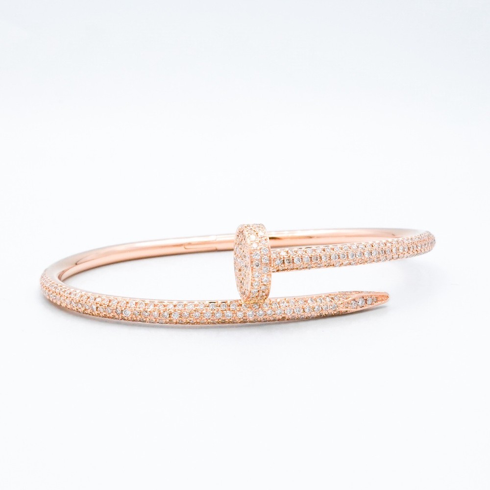 Cartier Juste Un Clou 18K Rose Gold Diamond Bracelet for Men Size 18
