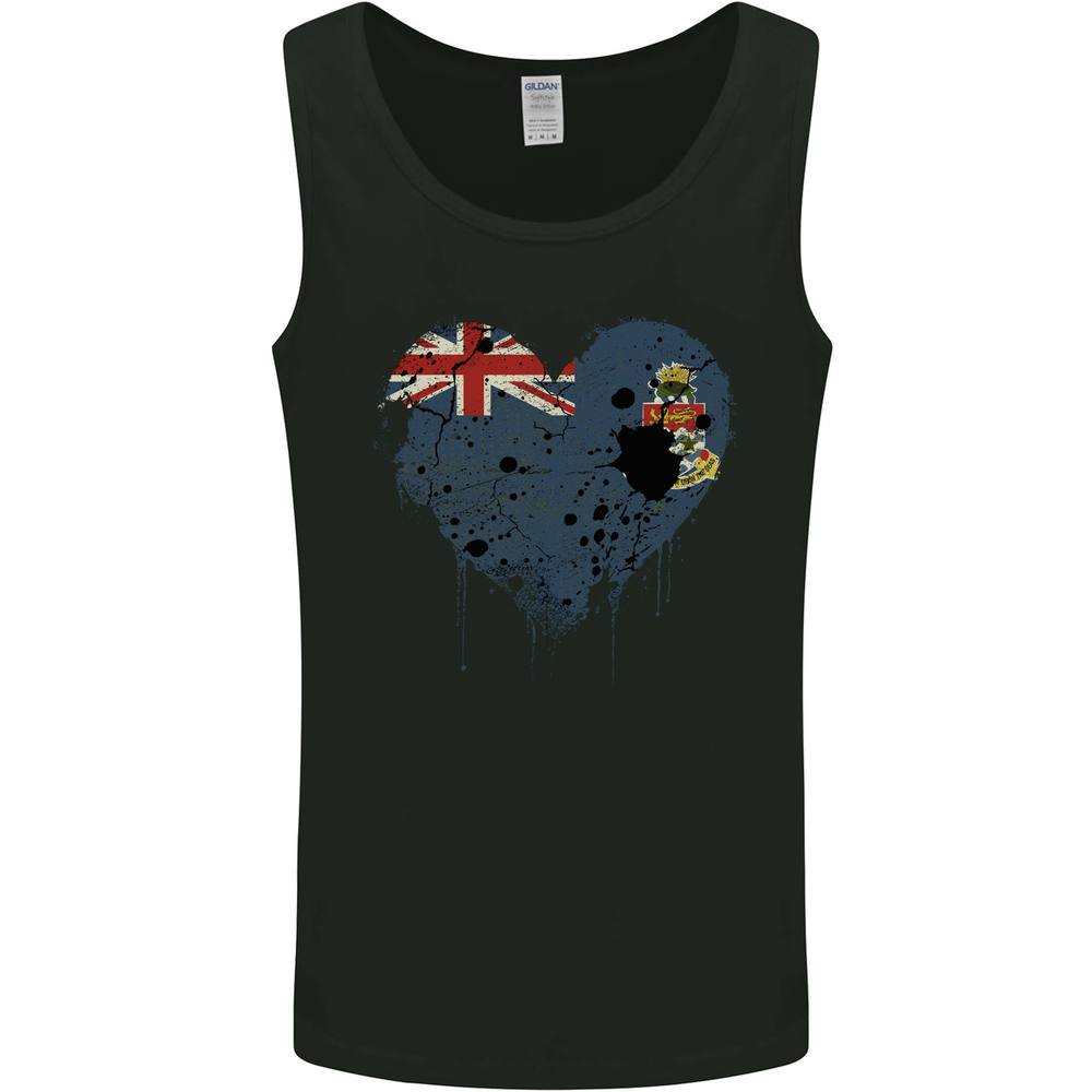 Love Flag Cayman Islands Football Mens Vest Tank Top