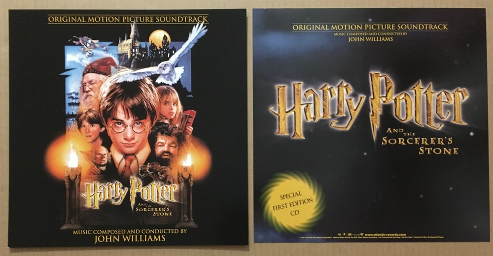 HARRY POTTER Rare 2001 DOUBLE SIDED PROMO POSTER FLAT 4 Soundtrack CD MINT 12x12