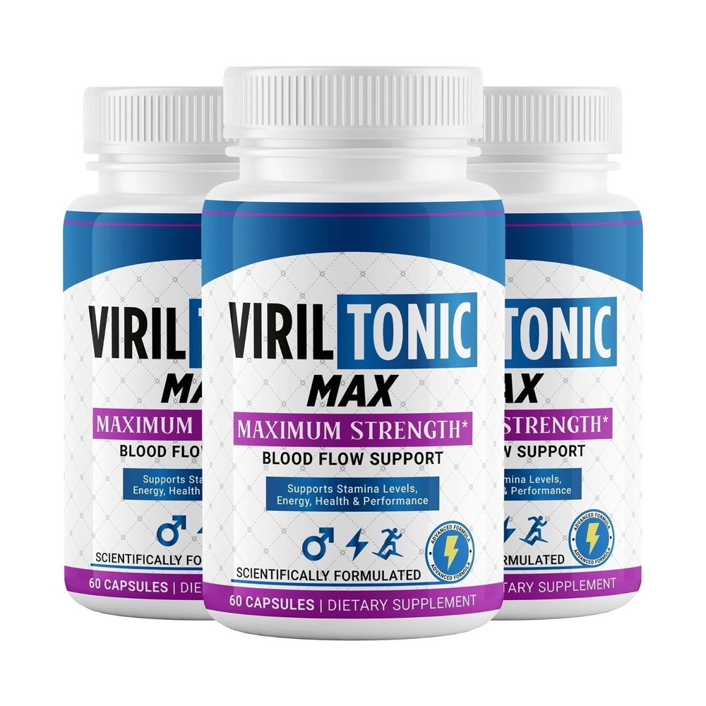 (3 Pack) VirilTonic Max for Men Male Health Pills for Vitality & Energy 60 caps