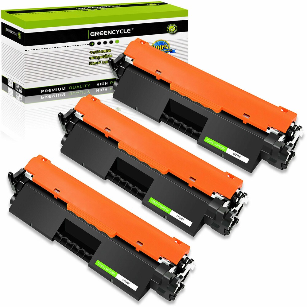 2PK Greencycle Black CF230X 30X  High Yeild Toner Cartridge for HP M203d M203dw