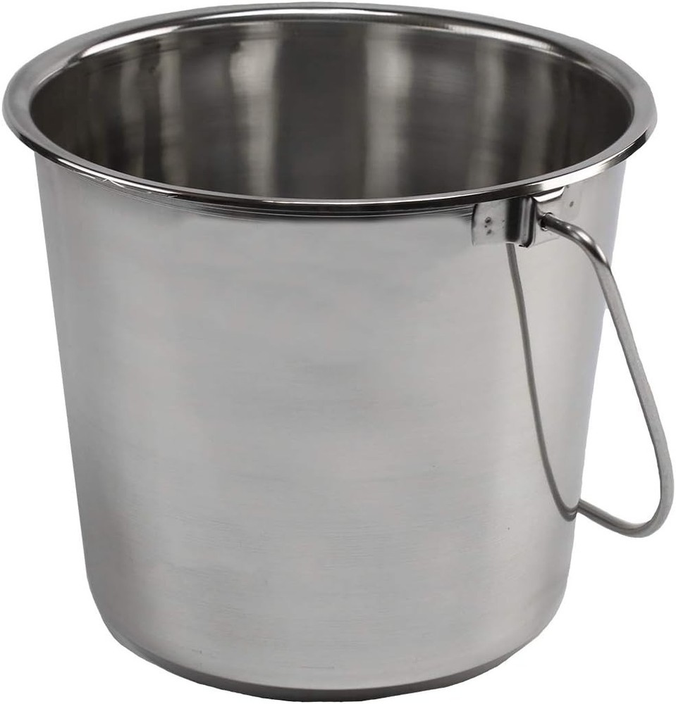 Grip Stainless Steel Bucket (4 Gallon) - Great for Pets, Cleaning, Food Prep...