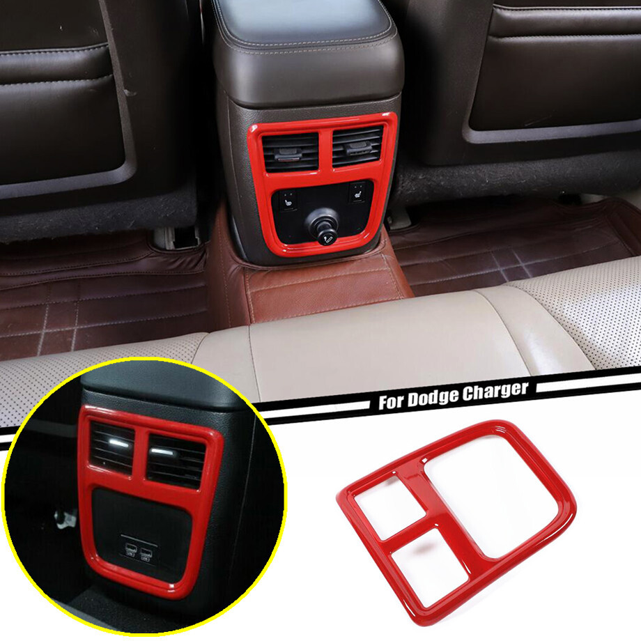 2011-2023 Dodge Charger ABS Red AC Vent Trim Cover Rear