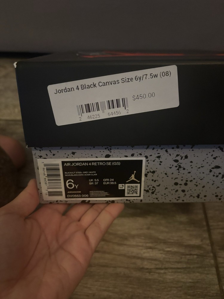 Air Jordan’s 4s Retro SE (GS) Size 6m/ 7.5W Brand New In Box