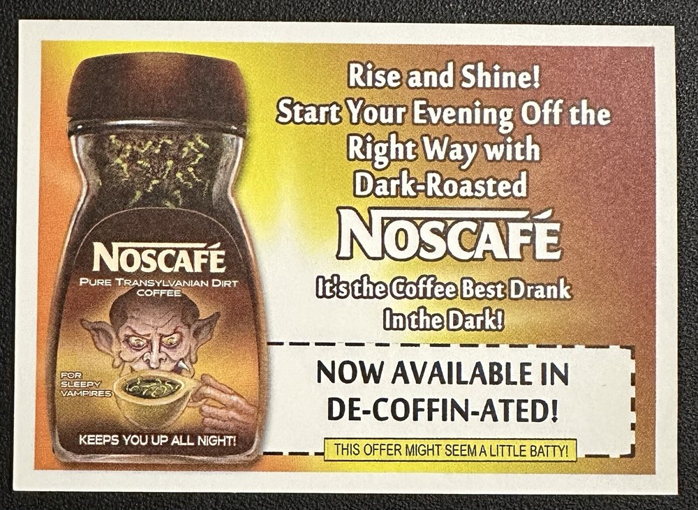 2024 Topps Wacky Packages ANS 49 NOSCAFE Coupon in Toploader-image