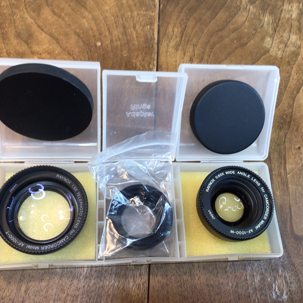 RAYNOX Camcorder Lens Set, .65x Wide Angle & 1.5x Telephoto, AF-1000-W AF-1000-T