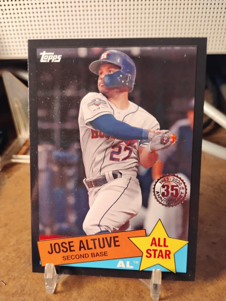 2020 Topps Series 2 Jose Altuve Black Parallel 85AS-25 /299 Houston Astros