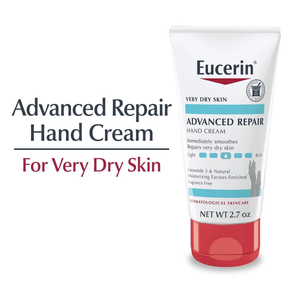 Eucerin Advanced Repair Fragrance-Free Hand Cream Extra Enriched 2.7oz 6-Pack