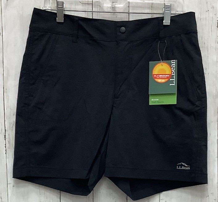 L.L.Bean Women's Access Trail Shorts Black Size 12 0430–222