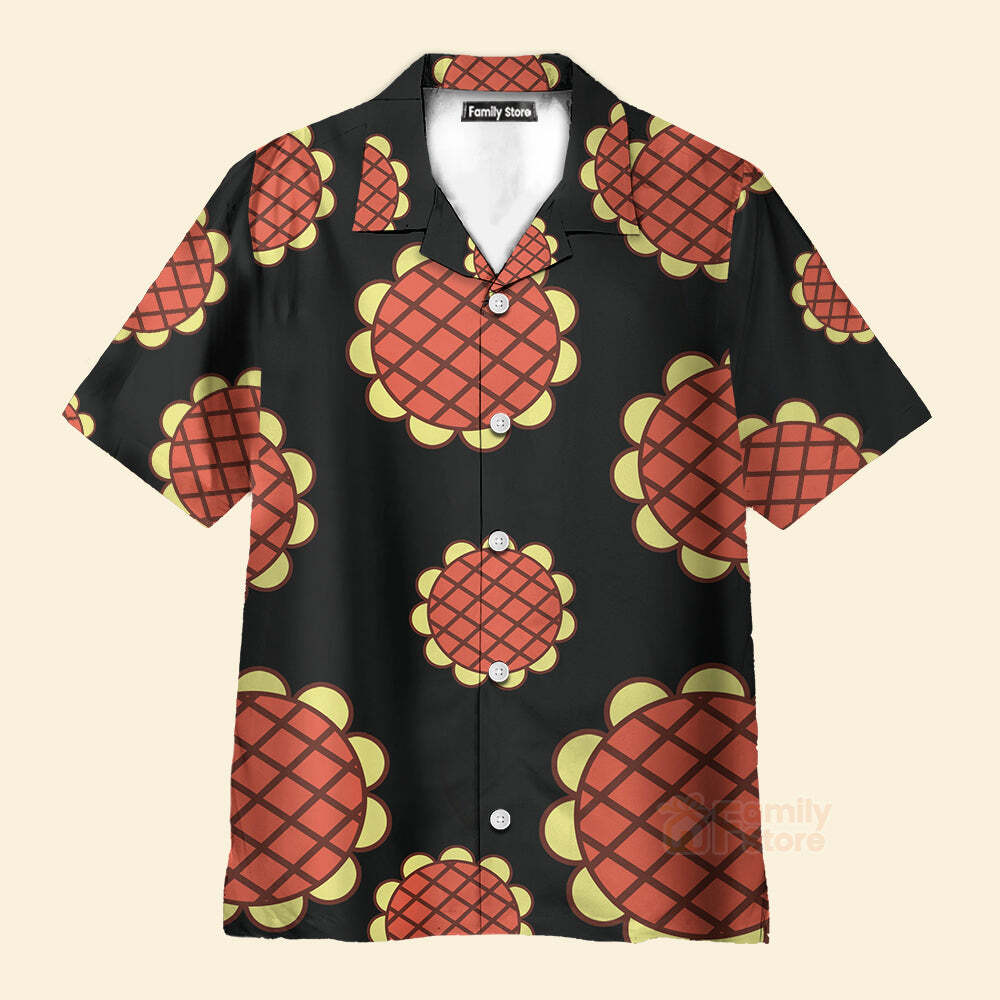 Luffy Dressrosa Sunflower Hawaiian Shirt For Men US Size Summer Style NEW