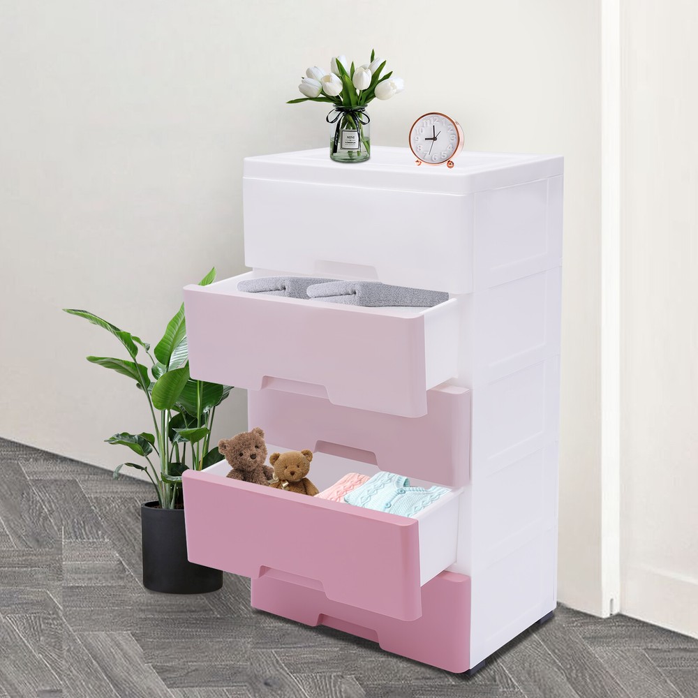 Cupboard 5layer Storage Drawers Storage Cabinet Bedroom Clothes Toys Storage Set