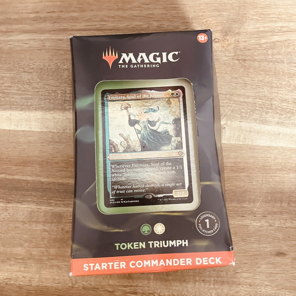 New (Damaged Box) Magic The Gathering Token Triumph Starter Commander Deck