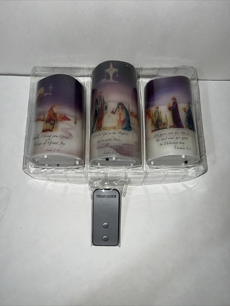 Native Battery Operated Remote Control Flameless Candles Set Of 3