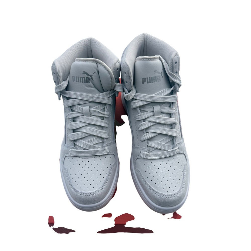 PUMA Rebound Layup Luster Mid Women’s 10 Gray Silver High Top Sneakers New