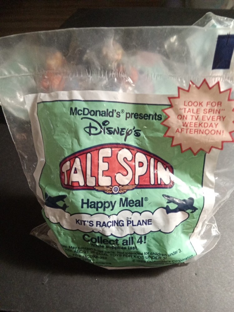 1989 McDonald’s Happy Meal Toy TALE SPIN KITS RACING PLANE Vintage