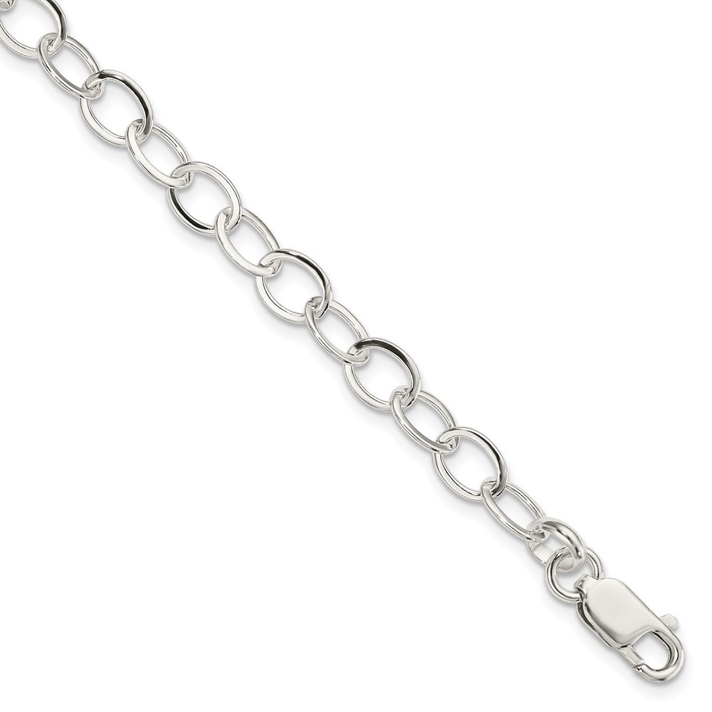 925 Sterling Silver Fancy Link Bracelet 7