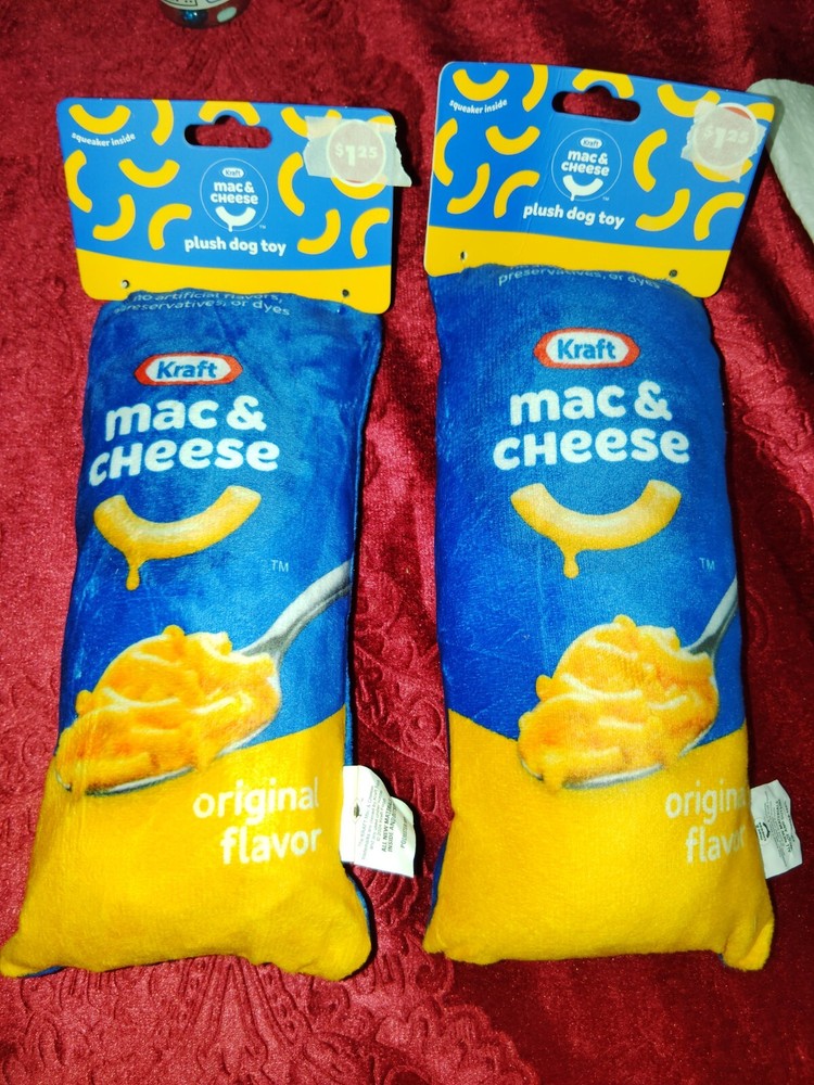 Kraft Mac & Cheese Plush Dog Toy Lot Of 2