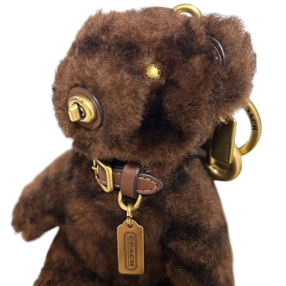 Vintage Coach Shearling Bear Keychain Japan Exclusive Rare Pre-Owned