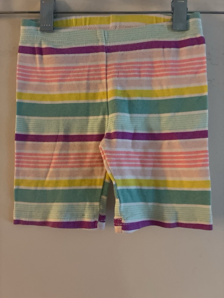 Carter's Toddler Girls Colorful Striped 100% Cotton Pull On PJ Shorts Multi 2T