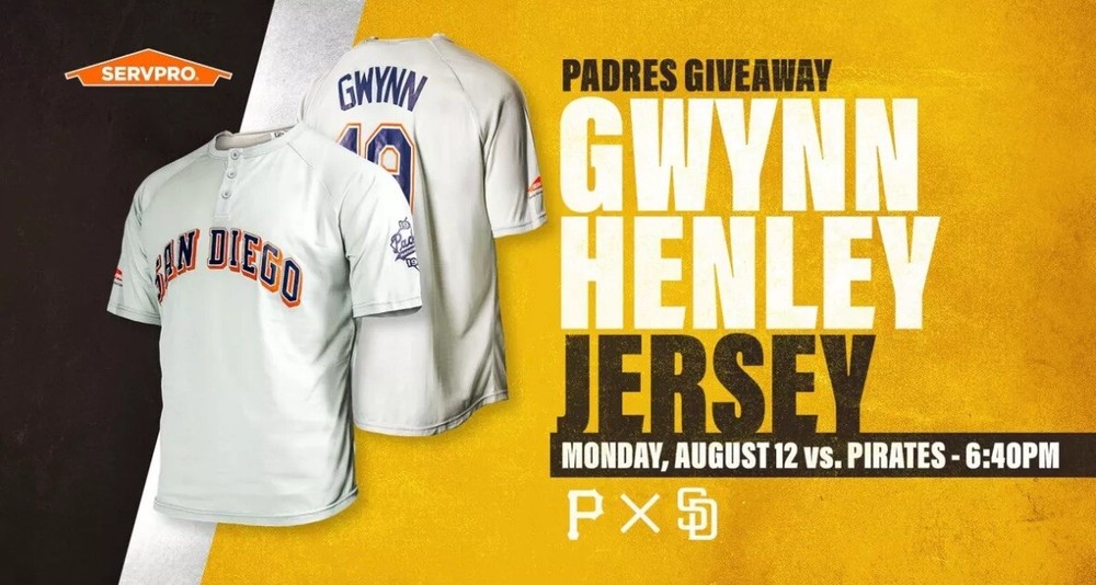 PRESALE San Diego Padres Tony Gwynn Henley Jersey SGA 8/12/24 Large L-image