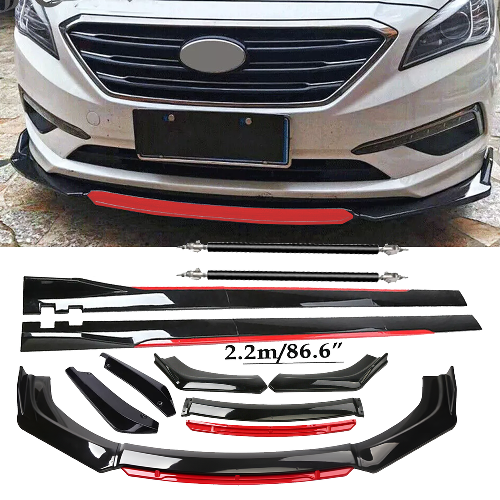 Glossy Black Front Bumper Lip Chin Spoiler Splitter for Hyundai Sonata
