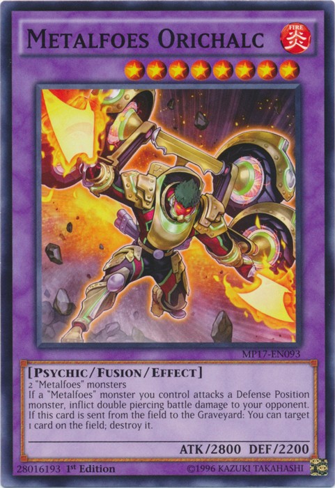 Metalfoes Orichalc MP17 Common 1st Ed Heavily Played Yugioh Card