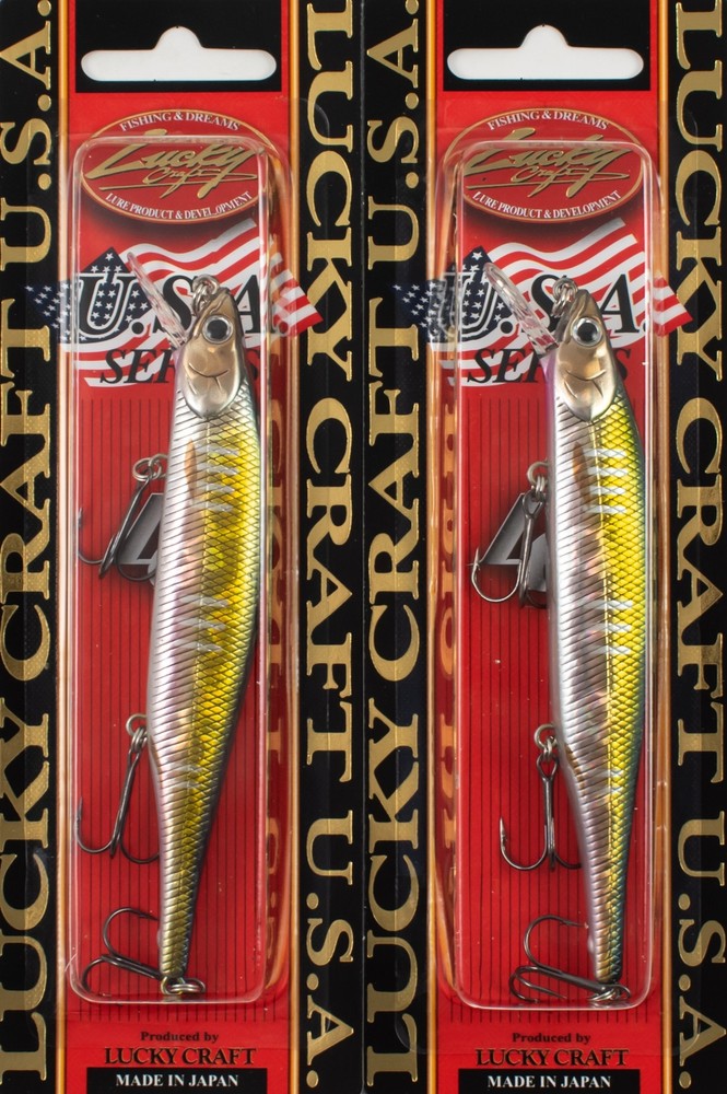 (LOT OF 2) LUCKY CRAFT LIGHTNING POINTER 110SP 1/2OZ LPT110SP-193 KETA BSS A7223