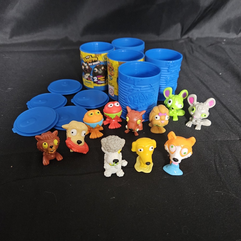 Ugglys Pet Shop Lot Of 11 Figures Moose Ugly Toys