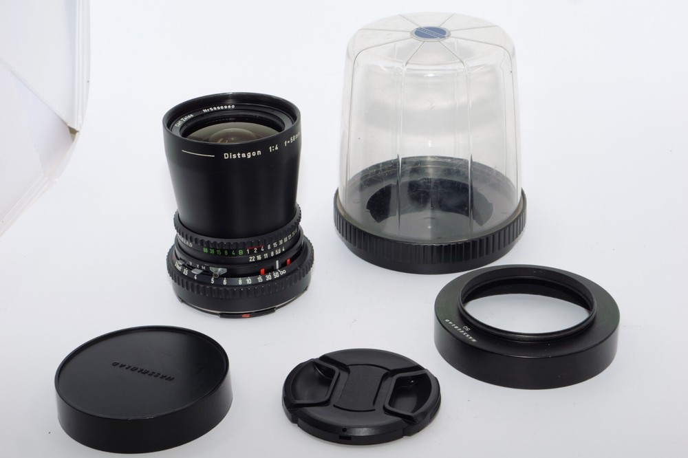 Hasselblad Distagon C 50mm f4 T* Black Wide Angle Lens with Hood CLA'D