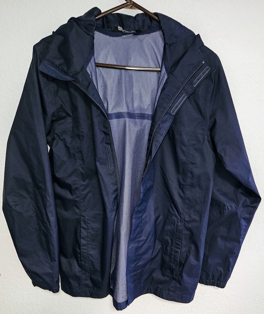 North Face Boys Blue Full Zip Windbreaker with Logo Mesh Lining