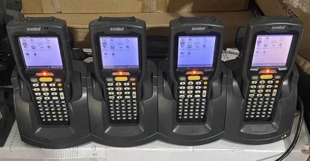 Symbol MC3090G-LC48HB0GER Mobile Computer/Barcode Scanner Gun Set w 4-Way Cradle