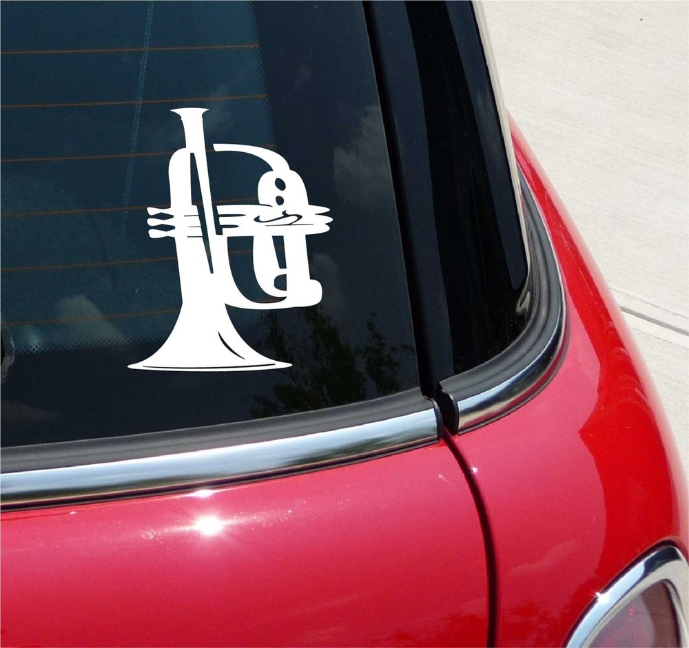 TRUMPET BAND MUSIC CONCERT GRAPHIC DECAL STICKER ART CAR WALL DECOR