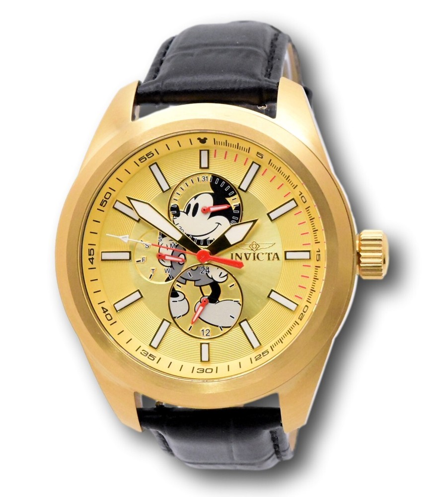 Invicta Disney Men's 46mm Gold Mickey Limited Watch Band Set 34090