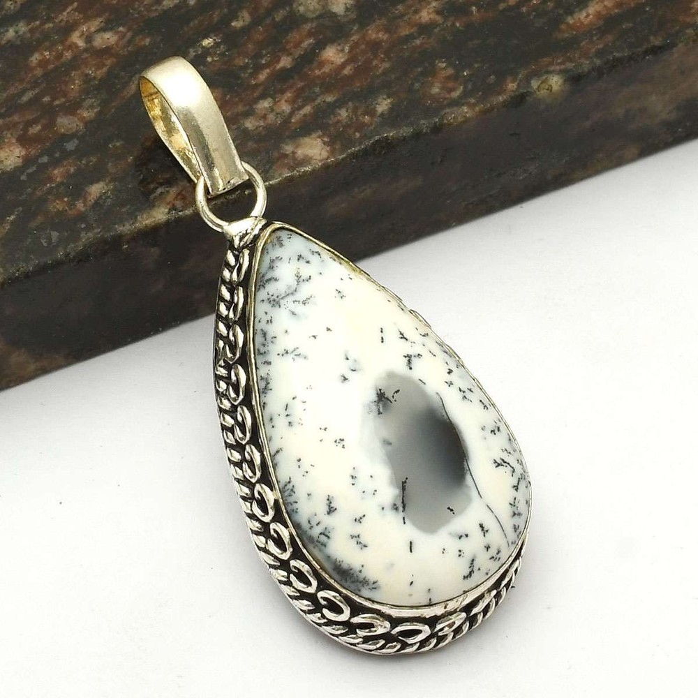 Dendrite Opal Gemstone Handmade Pendant Jewelry Valentine Day Gift 2.4