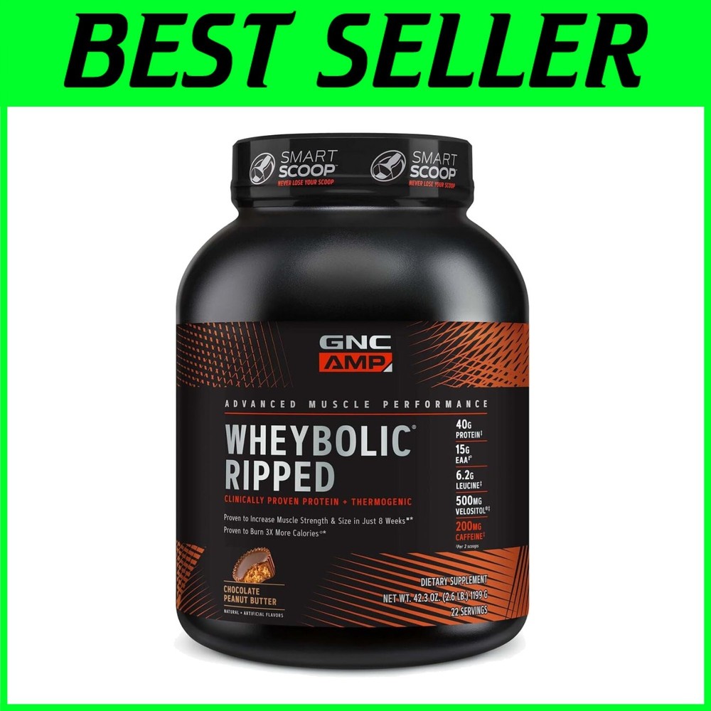 Chocolate Peanut Butter AMP Wheybolic Ripped with 40g Muscle-Building Protein