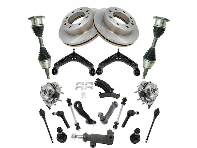  21GCYM Front Brake Pad Rotor Axle Hub Control Arm Kit