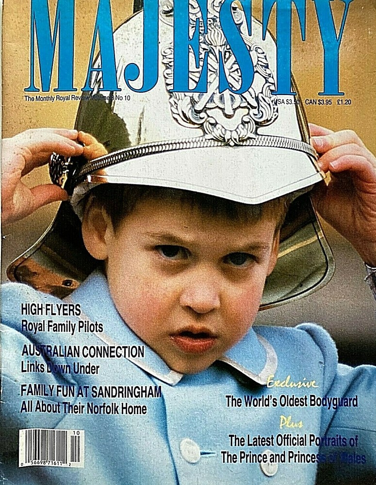 PRINCE WILLIAM February 1988 MAJESTY Magazine OFFICIAL PORTRAITS OF CHARLES & DI