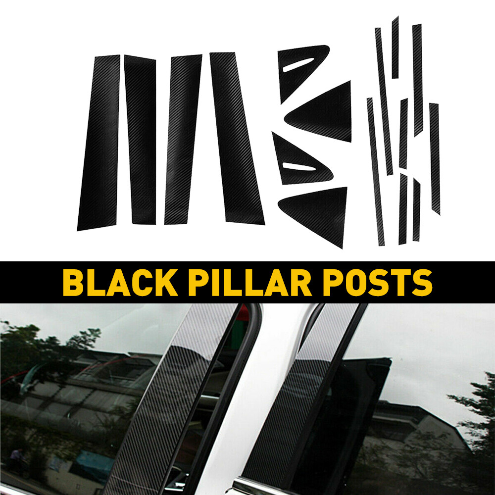 For Toyota Corolla Sedan 2020-2022 5D Carbon Fiber Pillar Posts Door Trim 16Pcs