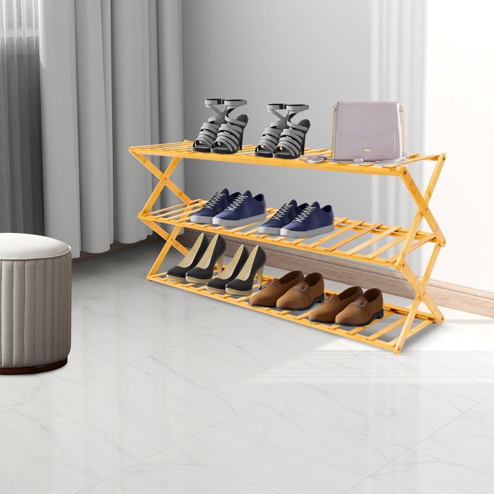 3-Tier Shoe Rack Organizer for Entryway Hallway Closet Living Room