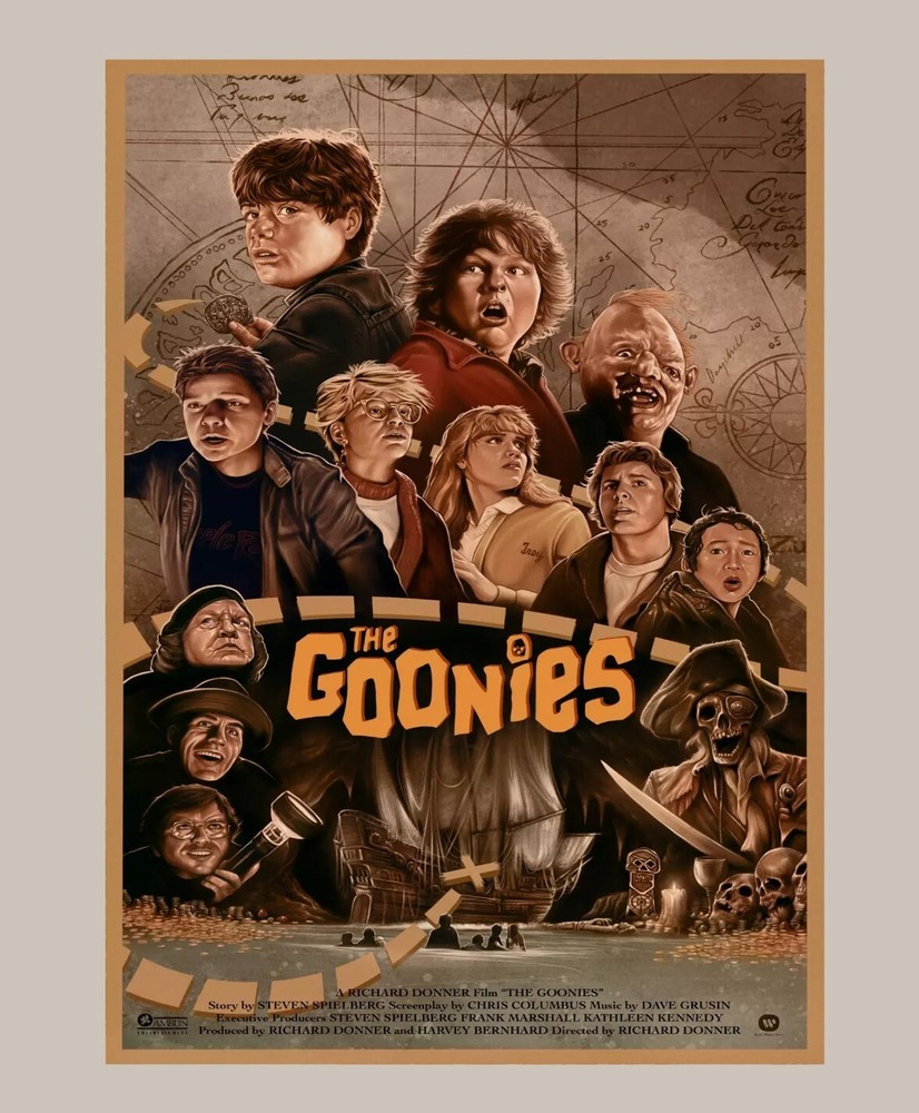 The Goonies Movie Poster 1985 Wall Art Print Decor