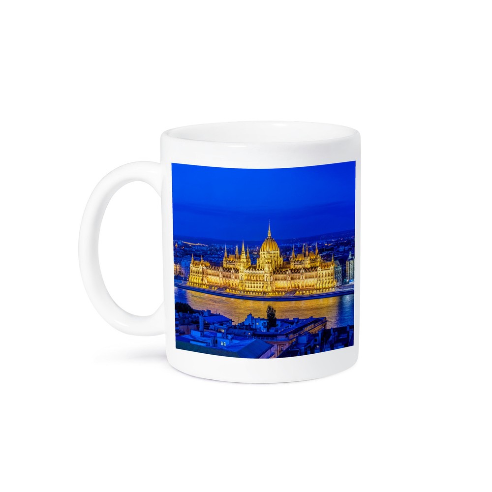 3D Rose Hungarian Parliament Twilight Mug 11 oz Ceramic Coffee Cup