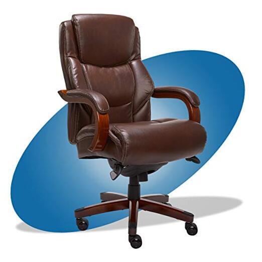 Delano Big & Tall Executive Office Chair | High Back Ergonomic Lumbar Brown