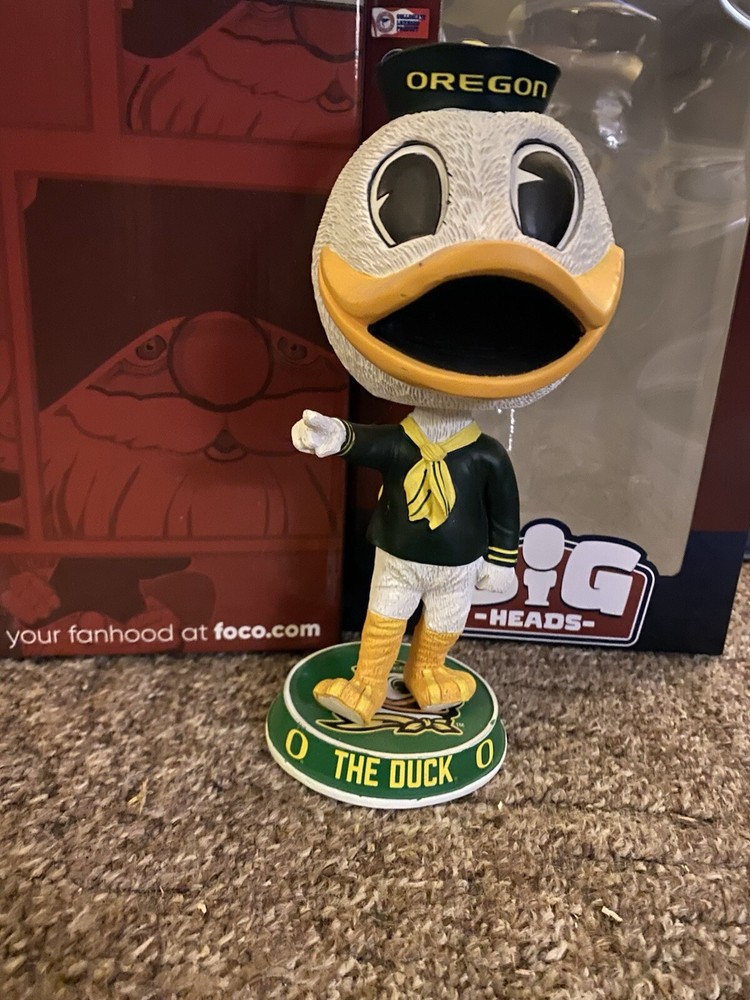 Orengon Ducks- Collage Football Mascot Big Head Bobble