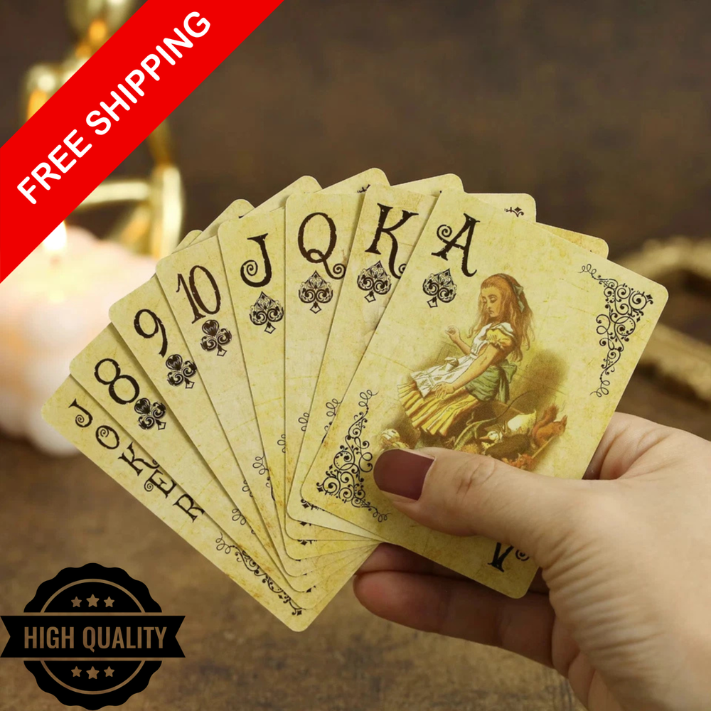 Alice in Wonderland Playing Cards Deck 52 Card Poker Party Game Vintage Retro