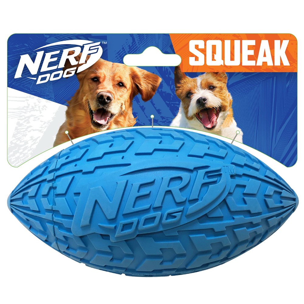 Tire Football Dog Toy with Interactive Squeaker, Lightweight, Durable and Wat...